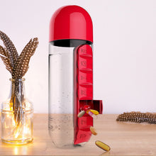 7-Day Pill Organizer Water Bottle