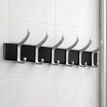 Wall Door Hook Rail | 6 Hook Hanger for Clothes & Hats | With Eco-Friendly Adhesive
