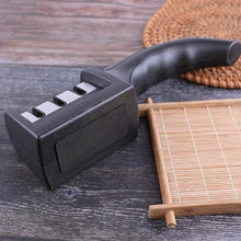 2051 Manual Red Knife Sharpener 3 Stage Sharpening Tool For Ceramic Knife And Steel Knives.