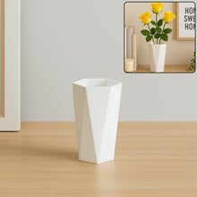 Modern Geometric Hexagon Plastic Flower Vase (1 Pc)