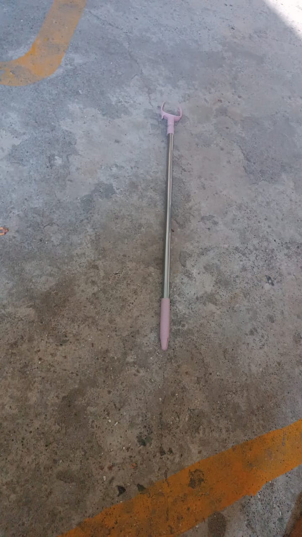 Stainless Steel Telescopic Pole Clothes Hooks Hanger (1 Pc / 145 Cm)