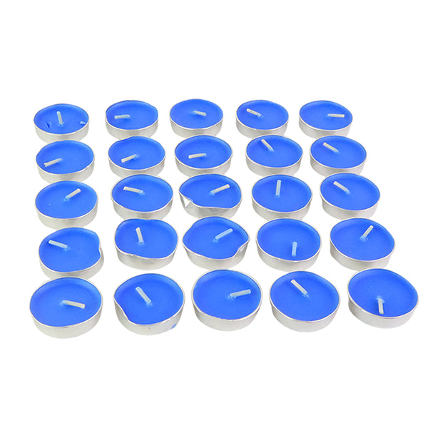 Blue Scented Tea Light Candles (25 Pc  Set)