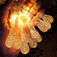 Decorative Led Lighting Chain With Crystal Water Drop Bulbs Approx 3 Mtr (1 Pc)