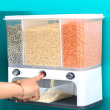 2550 Easy Flow Cereal Dispenser For Kitchen 3 In 1 Push Button Wall Mount Container